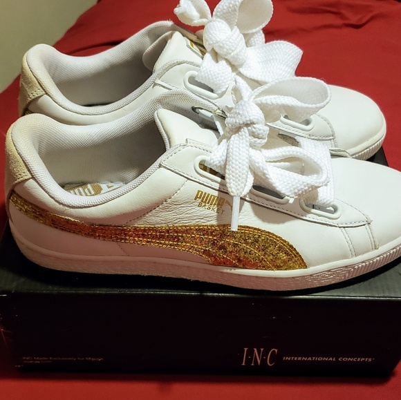 puma basket heart glitter sneakers puma basket heart glitter sneakers